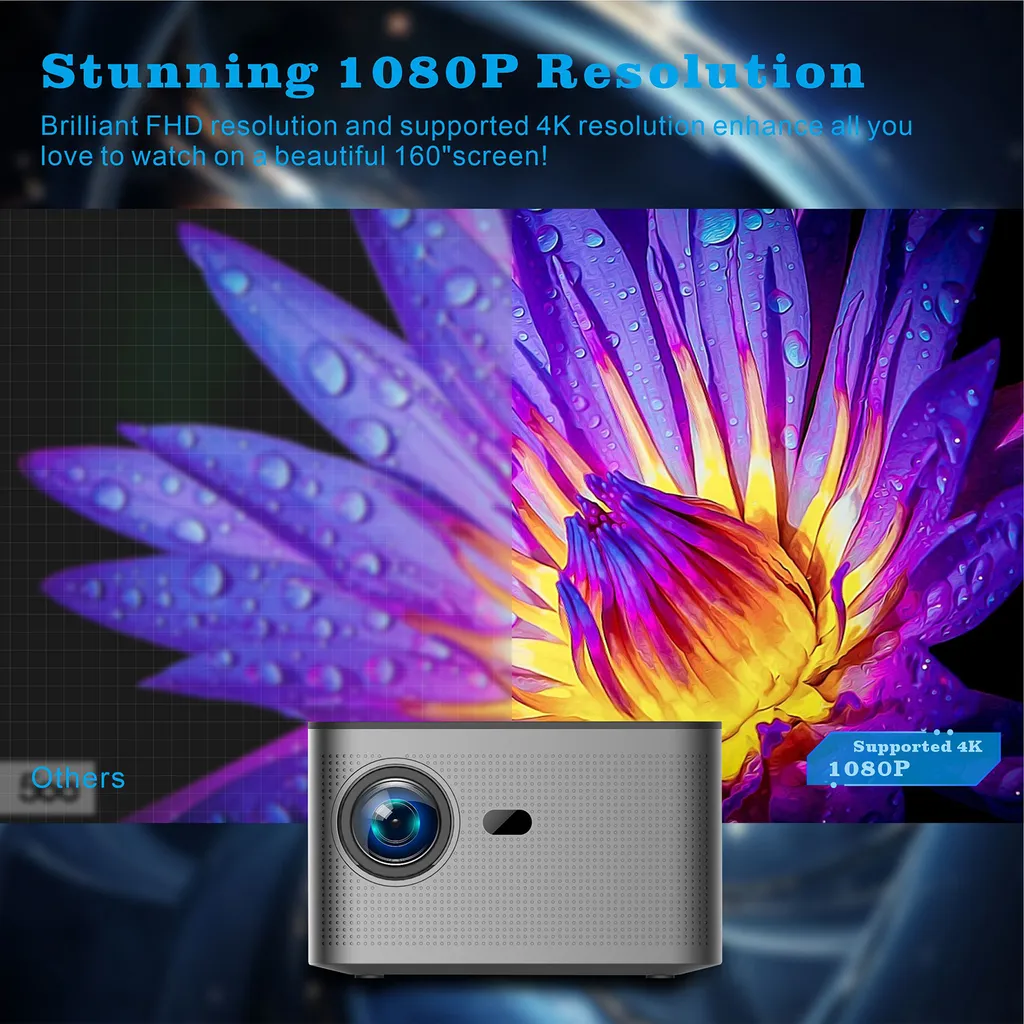 Projecteur HD HY350 Android 11.0 : Finis les petits écrans Image 4K AV1 - 5
