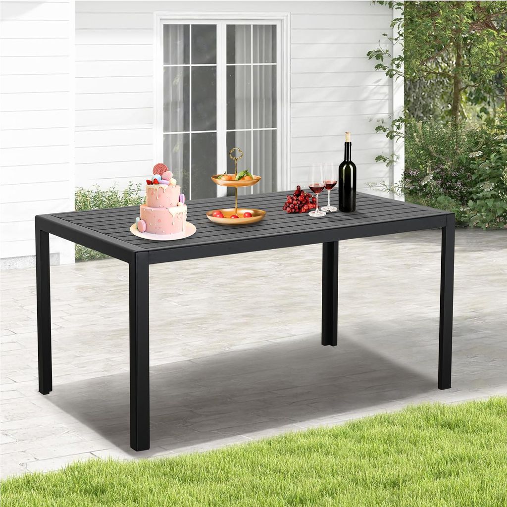 MEXO Gartenlounge-Set Aluminium Garten Essgruppe für 5 Personen, GartenStuhl mit Ergonomischen Sesseln inkl. Kissen, Belastbarkeit pro Sitzplatz 1...