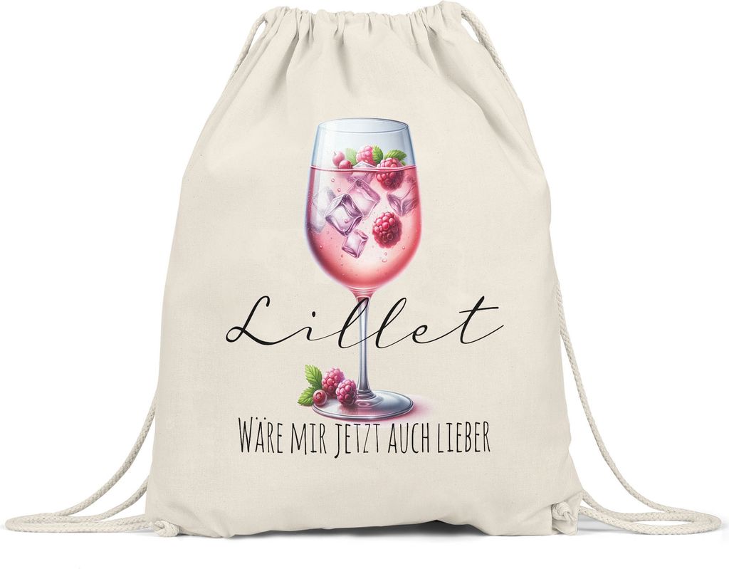 Lillet wäre mir jetzt auch lieber Glas Lillet Turnbeutel - Lustiges Getränkegeschenk