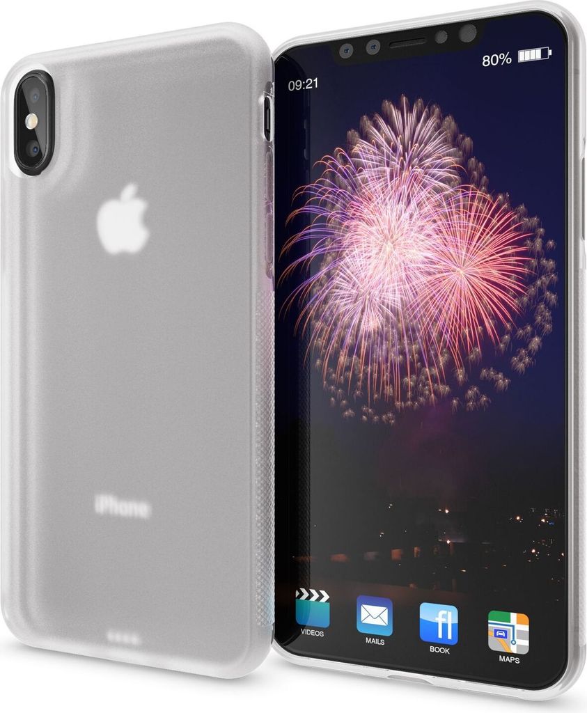 NALIA Hülle für Apple iPhone X XS, Anti Slip Case Schutz Cover Silikon Etui Matt Transparent