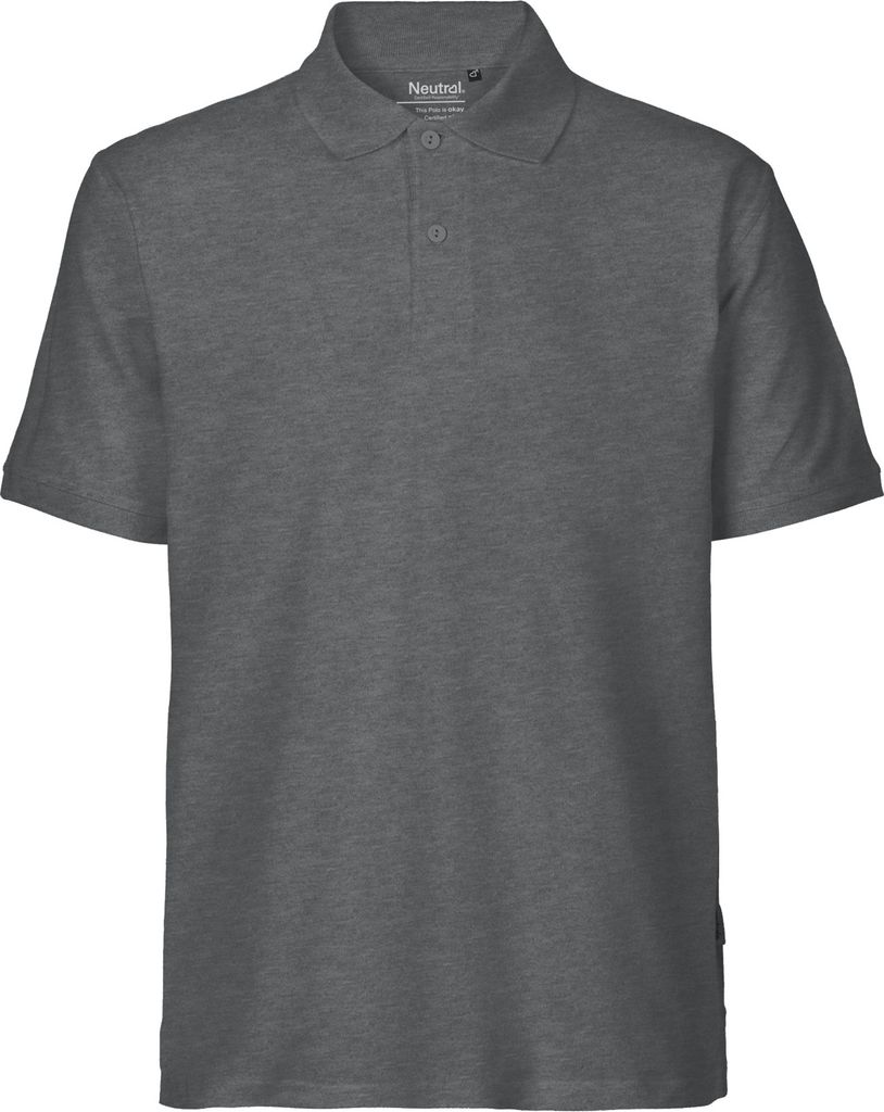 Neutral O20080 | Herren Classic Polo / 100% Fairtrade-Baumwolle - Farbe: Dark Heather - Größe: XL