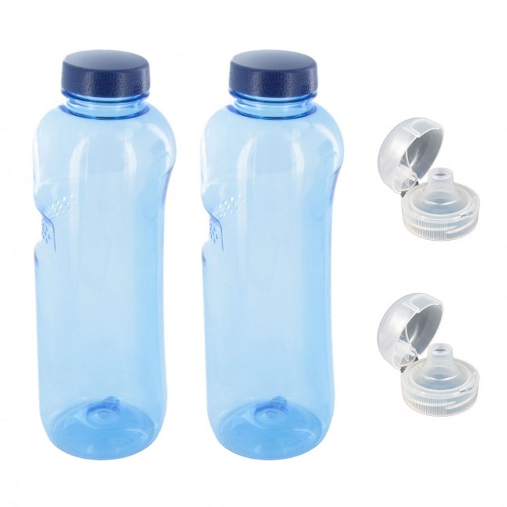 Sportdeckel BPA frei Flasche Wasser 2PCS 2 Stück Tritan Trinkflasche 1000ml 