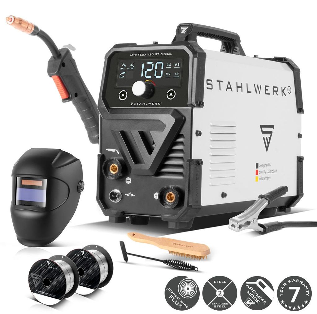 Spawarka STAHLWERK Mini FLUX 120 ST Digital - w pełni Zdjęcie produktu 