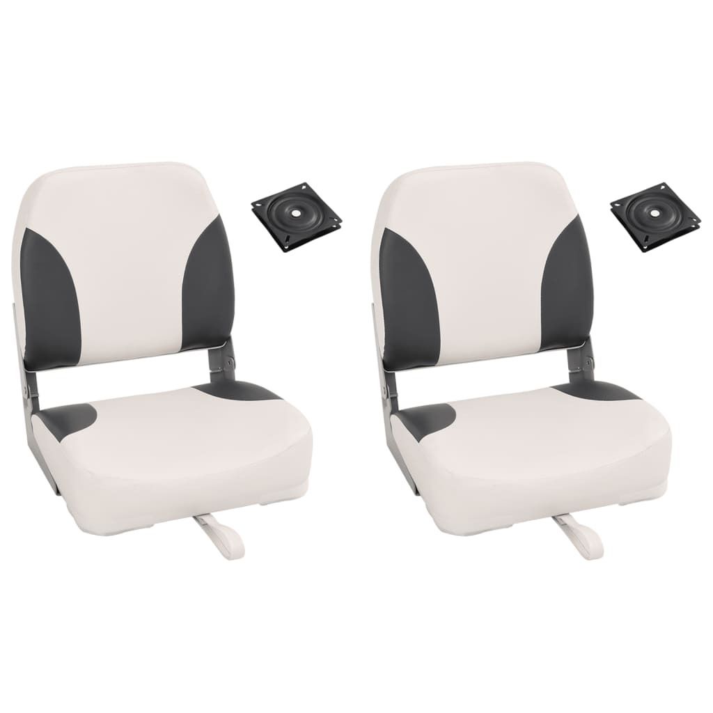 Siège de bateau pliable lot de 2 dossier bas Image du produit 