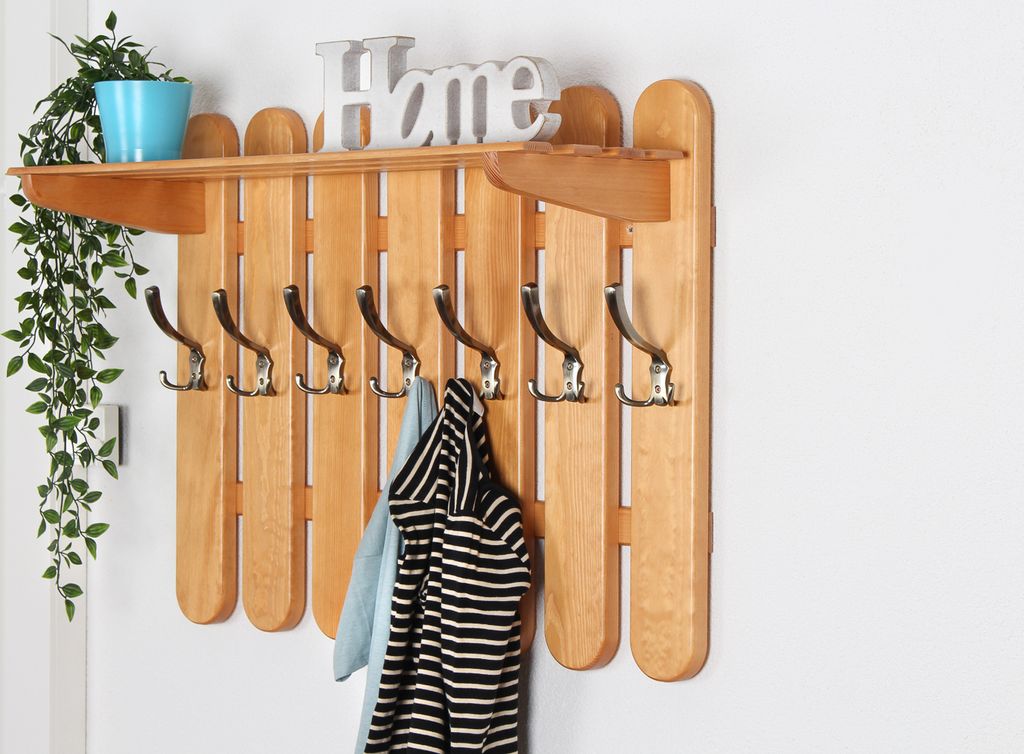 Garderobe Kiefer massiv Vollholz Erlefarben Junco 354 – Abmessungen: 60 x 80 x 28 cm H x B x T)