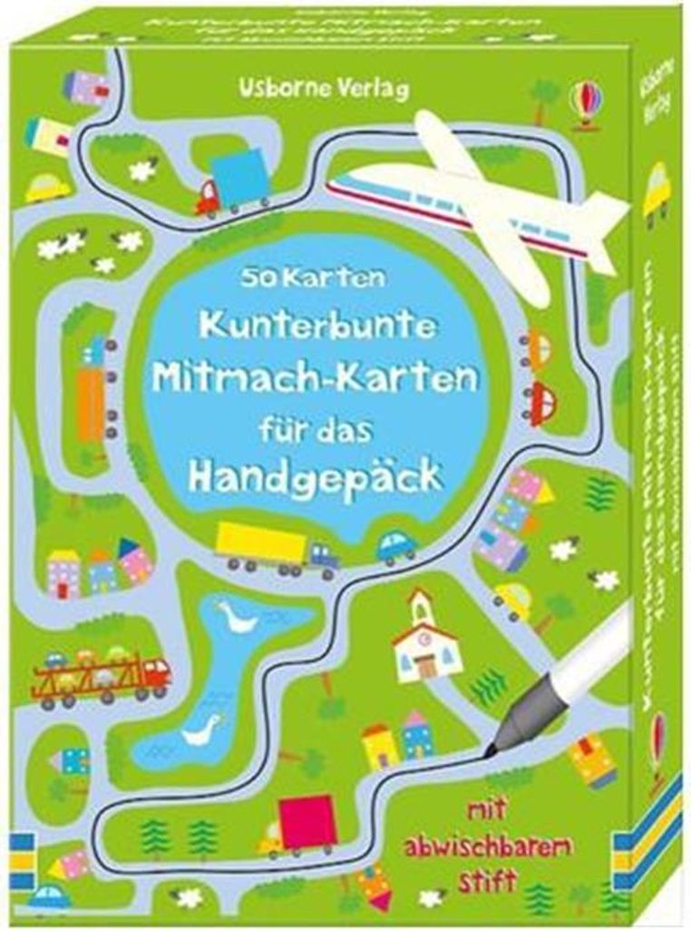 Kunterbunte Mitmach-Karten für das Handgepäck