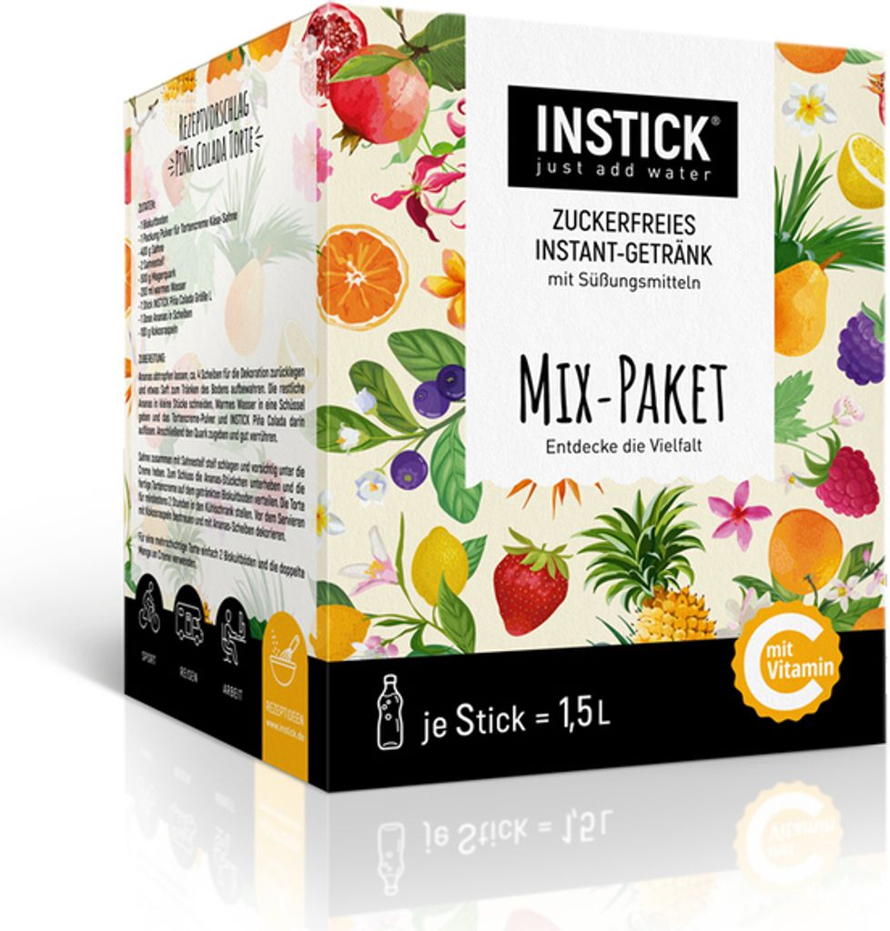 INSTICK Mix-Paket mit 46 Sticks | 46 x 1,5 Liter