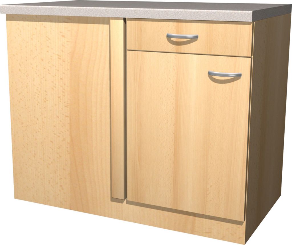 Flex Well Eckunterschrank Nano BxTxH 110 x 60 x 85 cm buche Produktbild 