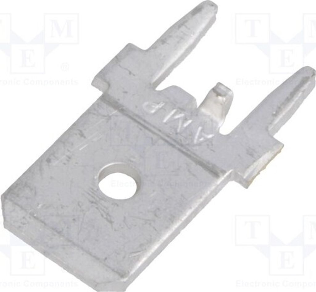 10x Verbinder: flach 6,3mm männlich THT 0,8mm Messing verzinnt 63849-1 -Lötanschlü