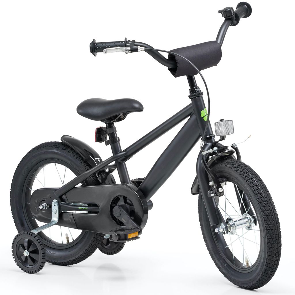 Qualitäts Kinderfahrrad 14 Zoll Matt Schwarz Junge Produktbild 