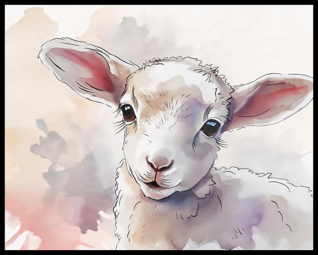 Poster 76x60,5cm Kleine Schaf