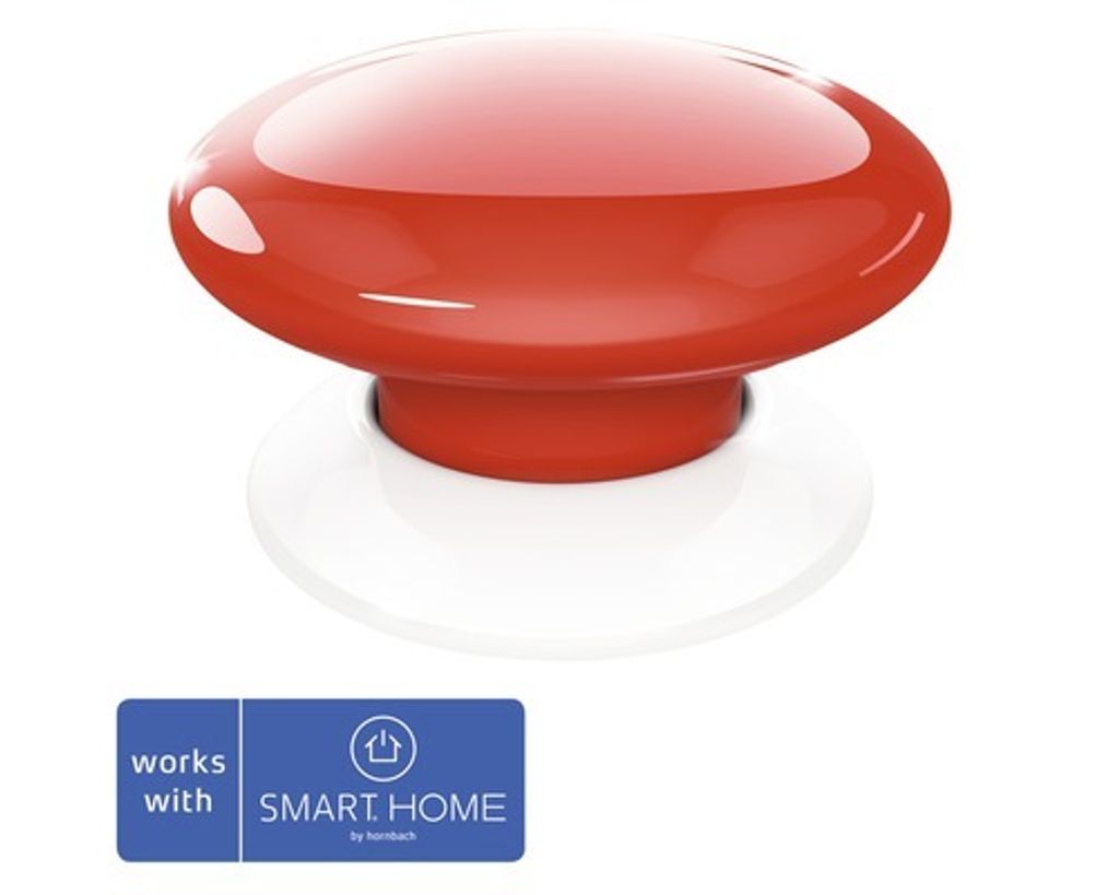 Fibaro The Button, Bezdrôtový, Alarm, Červená, 50 m, Obrázok produktu 