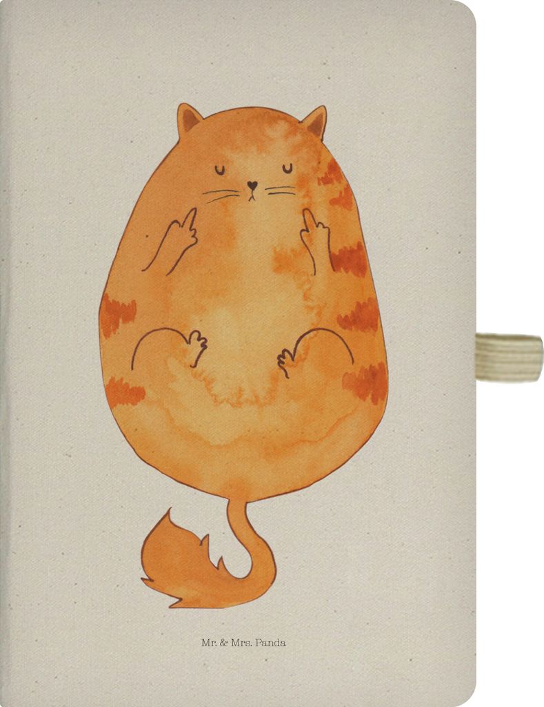 Mr. & Mrs. Panda Reisetagebuch Katze Frühaufsteher - Transparent - Geschenk, A5 Notizbuch, Katzen, Tiger, Skizzenbuch, Tagebuch, Adressbuch, Mitte...