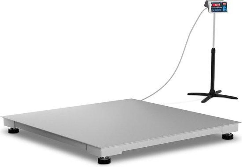 Expondo TEM Bodenwaage - geeicht - 1500 kg / 0,5 kg - 120 x 120 cm - LED