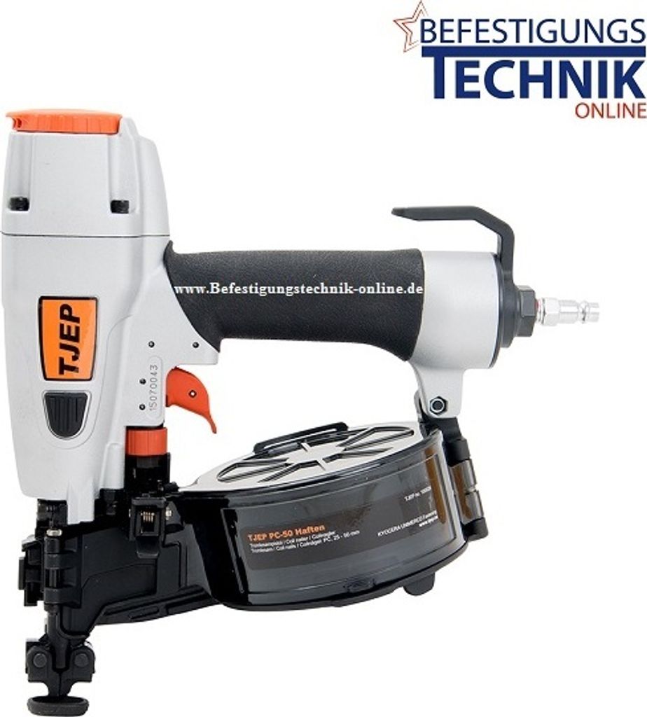 TJEP Haftennagler PC-50 25-50mm Coilnagler für PC Coil Haftennägel 16° plast