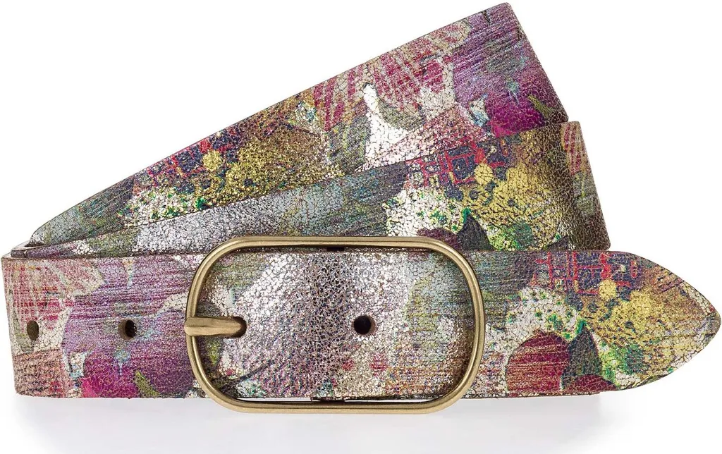 Cintura Vanzetti Pelle W85 Gold Multicolor - Eleganza Tedesca
