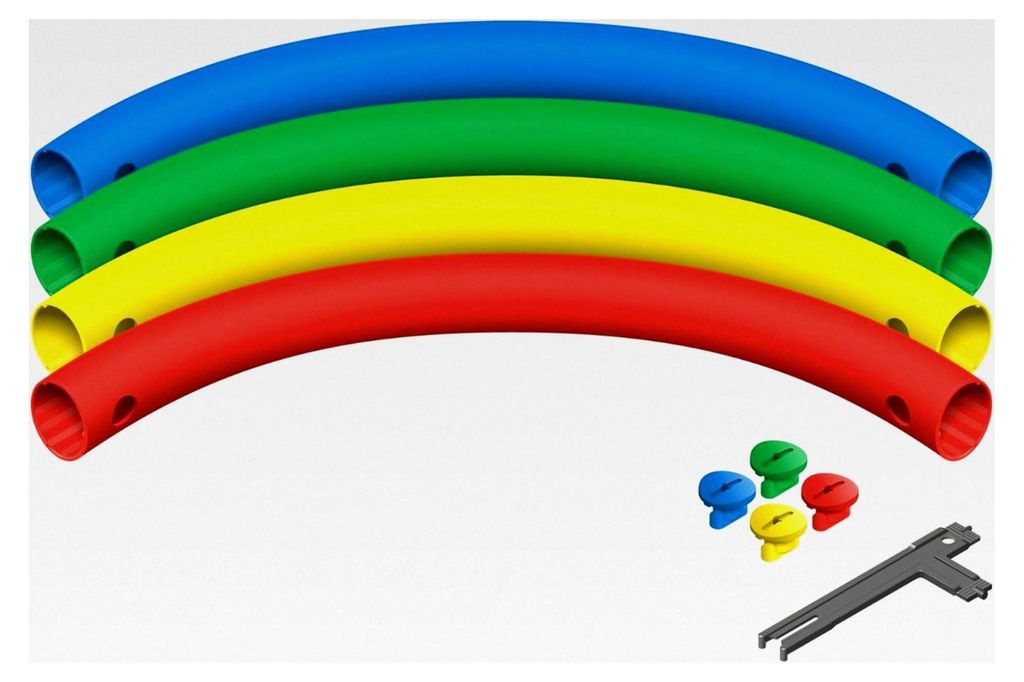 Bogenrohrset – 4 gebogene Rohre für Eingänge, Bögen und Geländererweiterungen für Baukästen, UV-stabil, für Innen- und Außenbereich, herg...