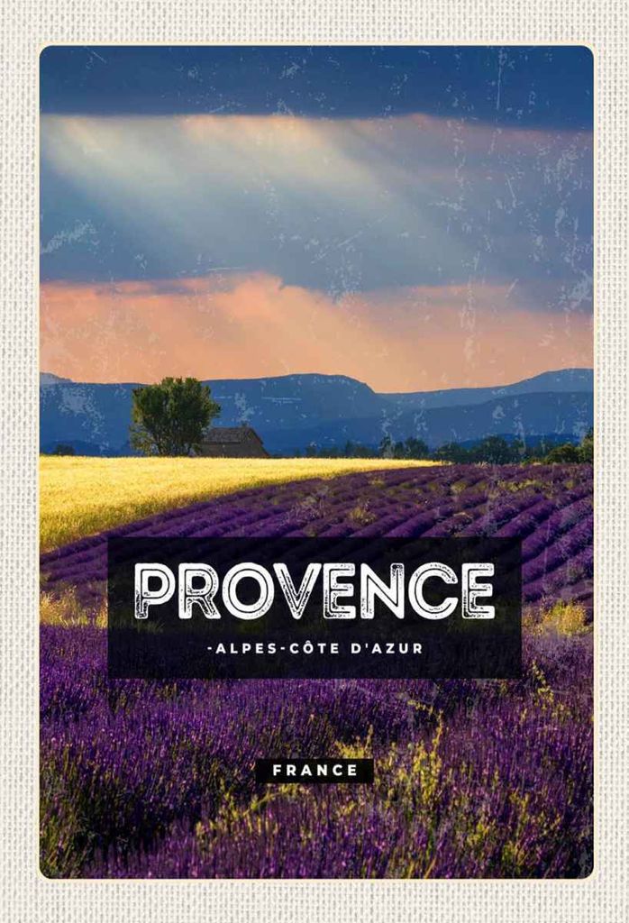 vianmo Holzschild 30x20 cm Provence alpes cote d'azur Bildmotiv Reisemotiv Abenteuer Reisen