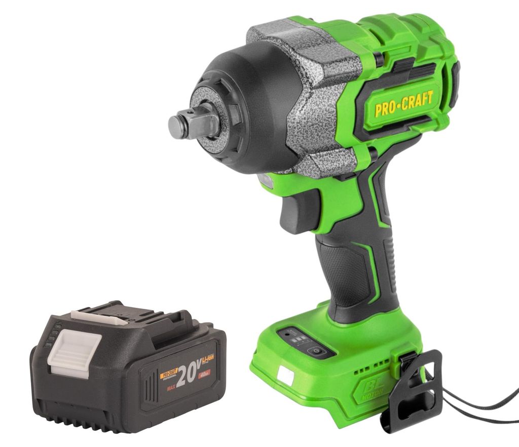 Procraft PWA36bb Akku Schlagschrauber 20 V 850 Nm 1/2" Brushless + 1x Akku 4,0 Ah - ohne Ladegerät