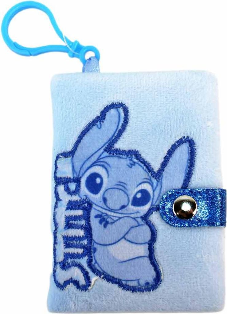 Blaues Mini Notizbuch Stitch mit Plüsch - ca. 10 cm