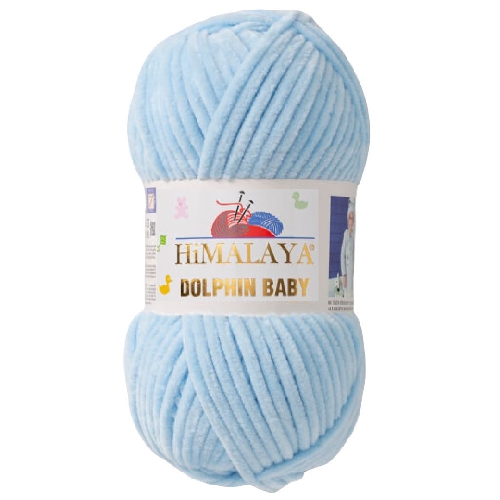 Himalaya Dolphin Baby Chenille Yarn, Blue - 80327