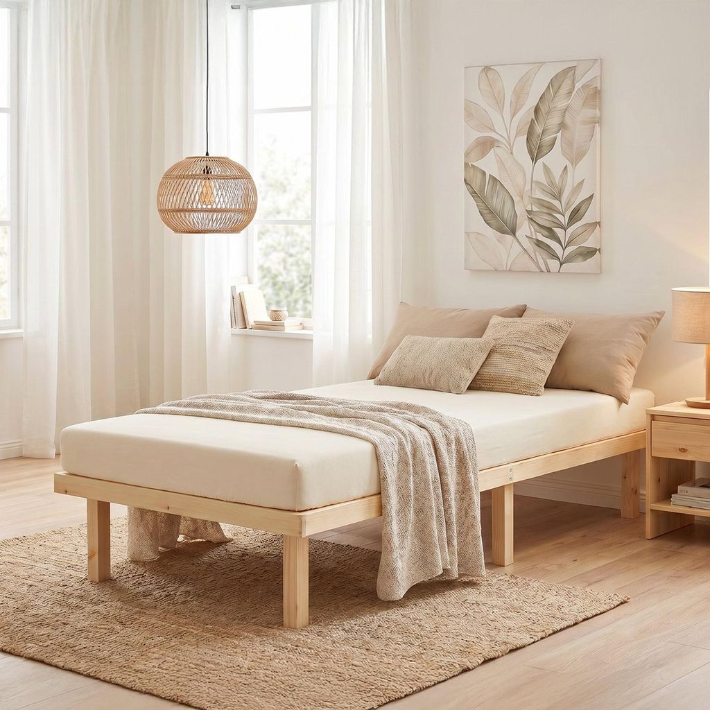 Homestyle4u Posteľ 90x200 s matracom, certifikovaná podľa Obrázok produktu 