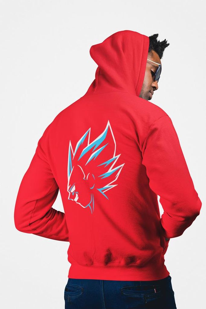 D&B Uni Hoodie ZIPAN00010 Naruto Rot-Größe L