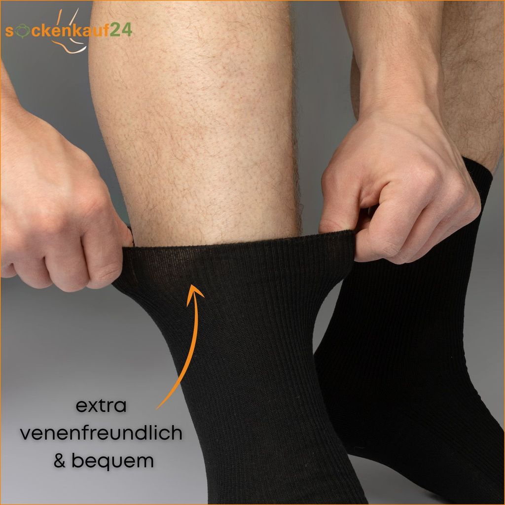 12 Paar Socken ohne Gummidruck 100% Baumwolle Damen & Produktbild 3