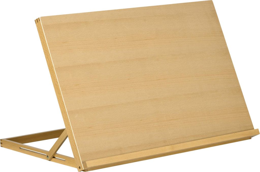 Vinsetto Tischstaffelei Klappbar 75,8x51cm Verstellbar Sitzstaffelei Buchenholz