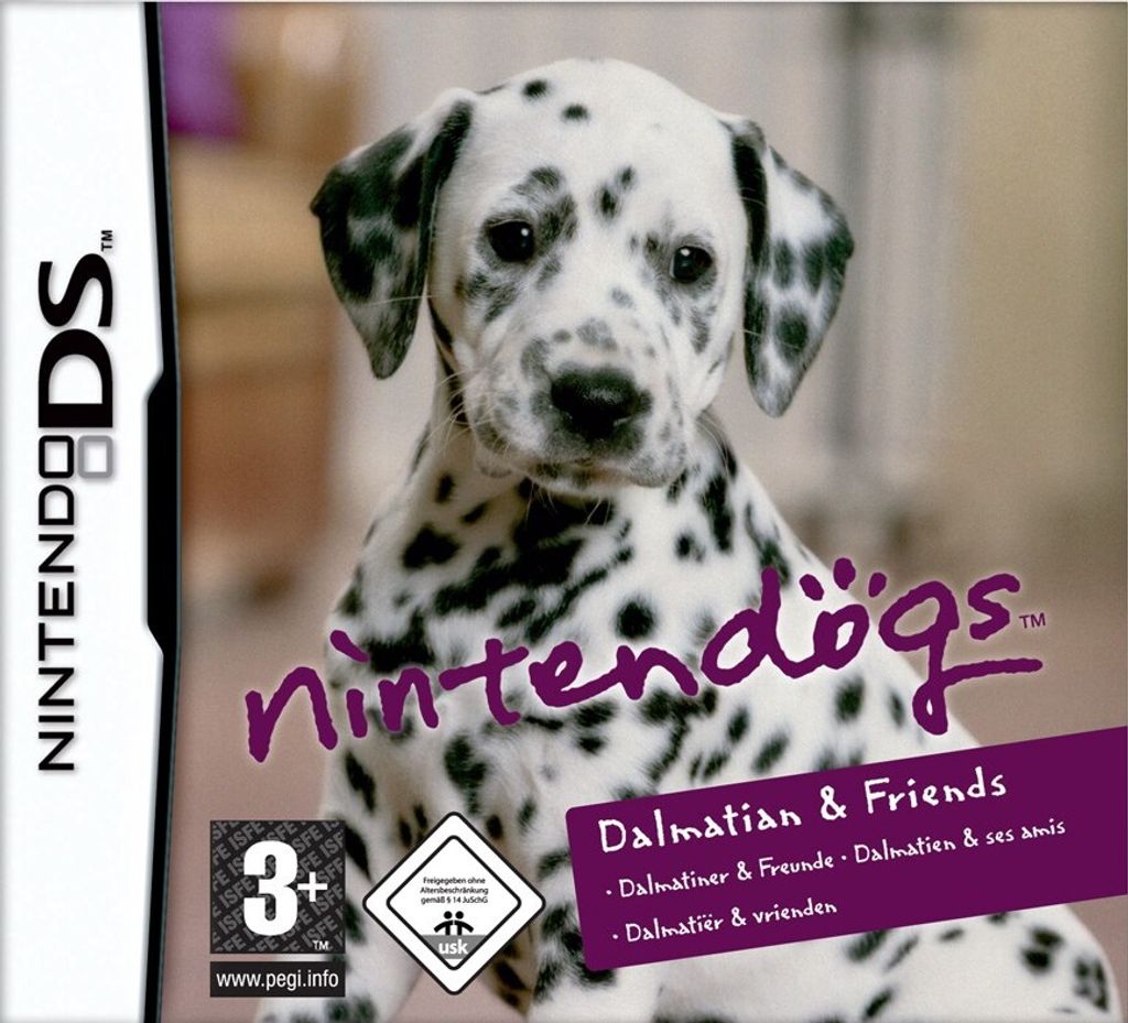 The cover art for a Nintendo DS game featuring a Dalmatian puppy.