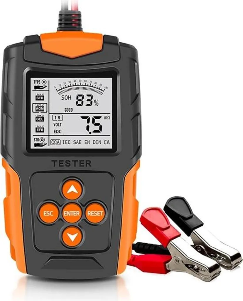 Testeur de Batterie 12V avec Écran LCD - Diagnostic Précis de Tension