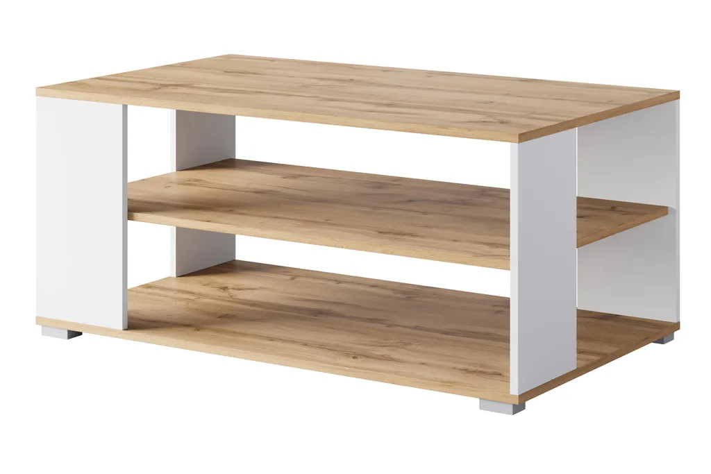 Table basse de salon avec étagères NIMFEA I style scandinave
