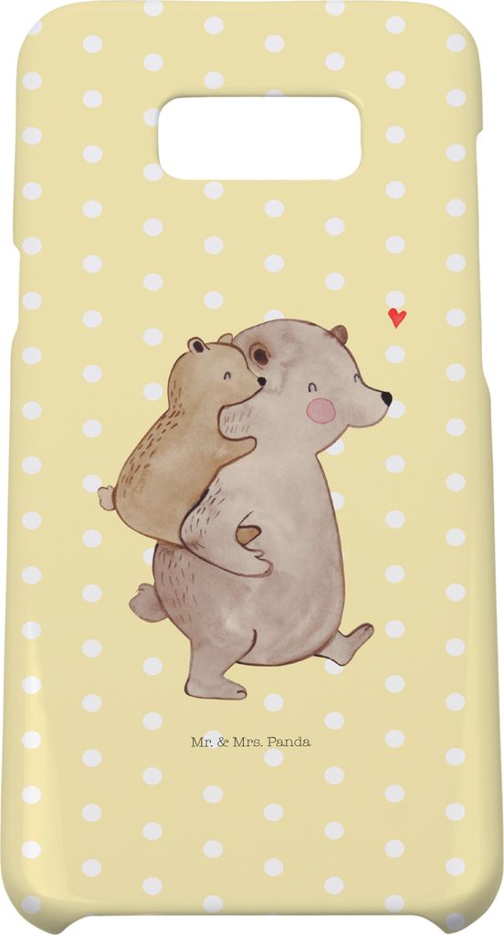 Mr. & Mrs. Panda Samsung Galaxy S8 plus Handyhülle Papa Bär - Gelb Pastell - Geschenk, Vatertag, Handy, Hülle, Case, Muttertag, Cover, Geburtsta...