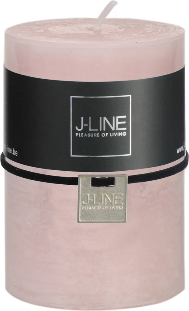 Bougies de Table Rose Poudré 48h J-Line - Ambiance Mariage et Dîner