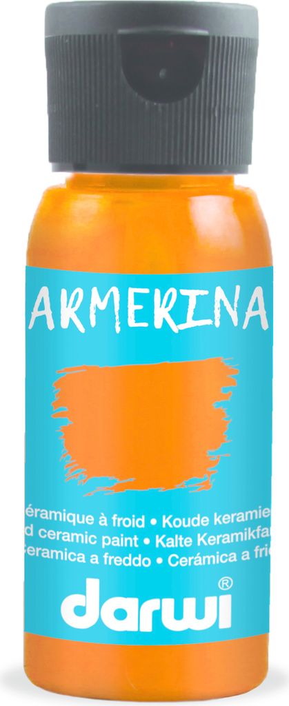 Darwi 4x DARWI Kalte Keramikfarbe, Flasche 50ml, Orange - Orange DA0380050752C