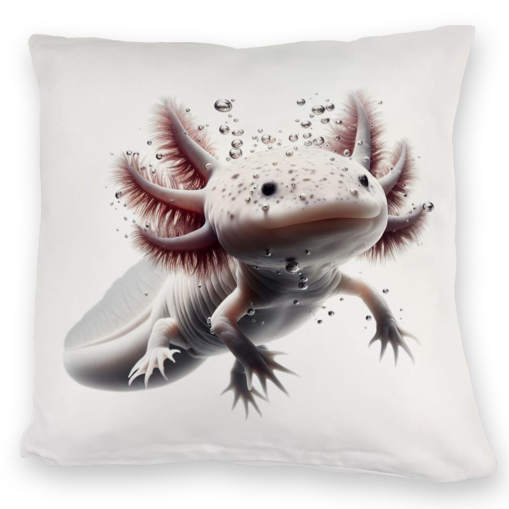 Kuschelkissen Axolotl fluffig weich Unterwasser-Motiv Produktbild 