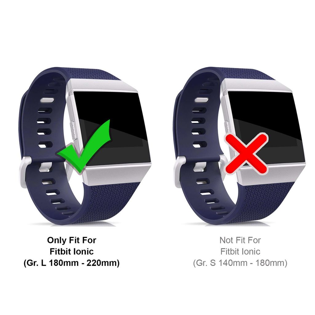 Fitbit Ionic Gr L Ersatz Silikon Armband Uhren Sport Band Fitness Tracker 
