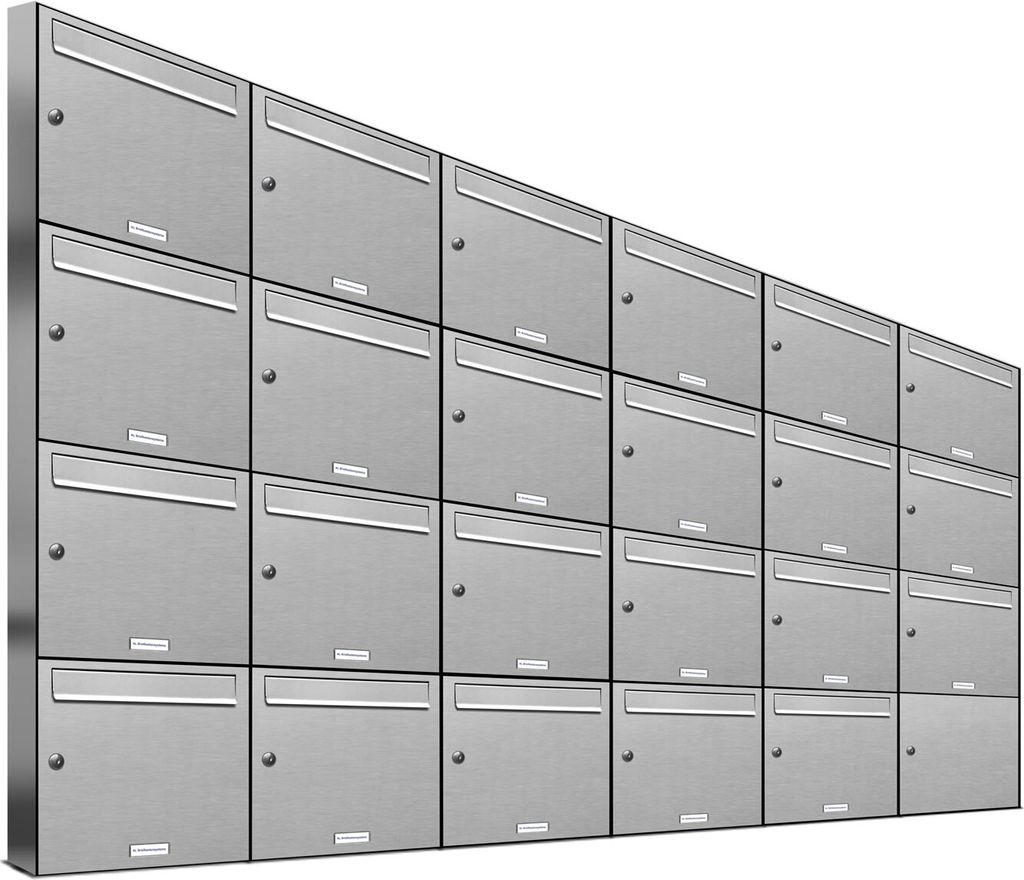 23er Edelstahl Briefkasten Anlage 23 Fach Wandbriefkasten Postkasten