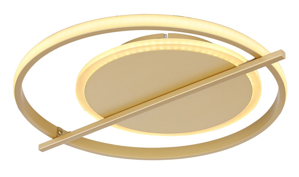 Globo Lighting Deckenleuchte Metall goldfarben, LED Produktbild 