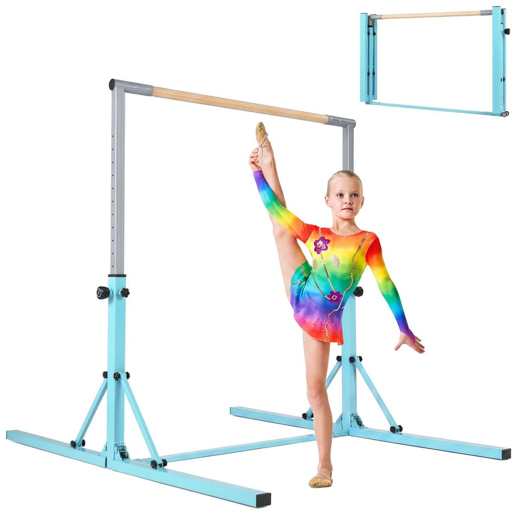 COSTWAY, barre de gymnastique réglable en hauteur de 90 à Image du produit 