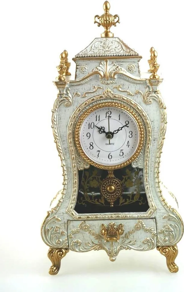 Boîte à musique et horloge de cheminée rétro Spieluhrenwelt 24108