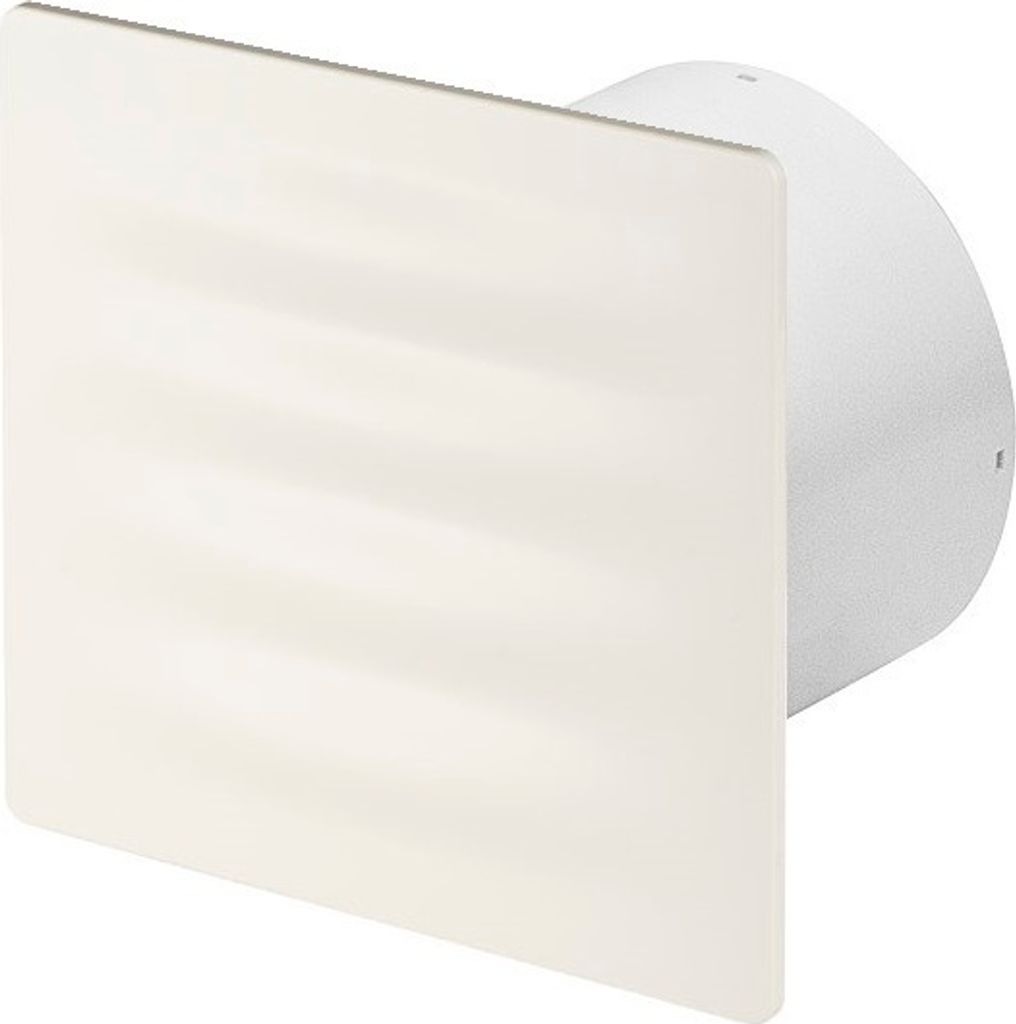 Wohnraumlüfter Lüfter Badlüfter Deckenlüfter Ventilator Badventilator Ø 100 mm Feuchtesensor / Hygrostat creme weiß