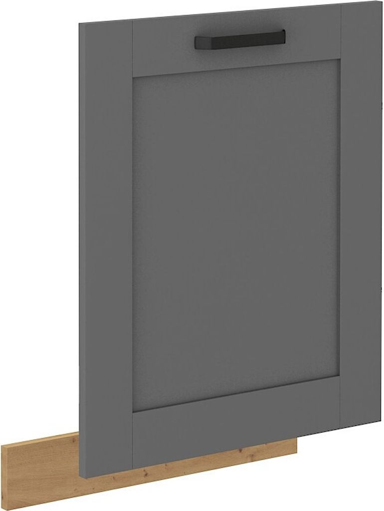 Tür für Einbau-Geschirrspüler LAILI – 713 x 596 cm, grau / Artisan-Eiche