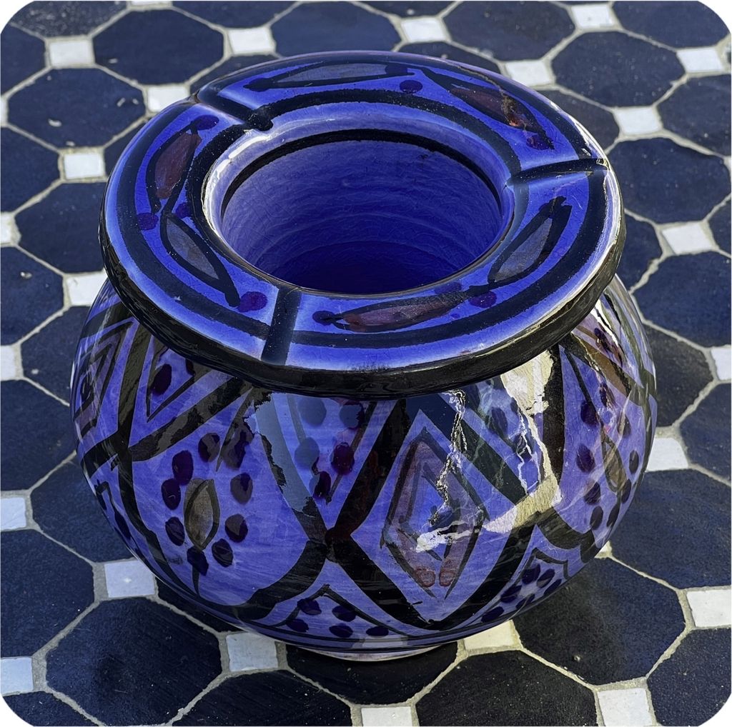 Marokańska popielniczka sztormowa popielniczka ceramiczna Zdjęcie produktu 