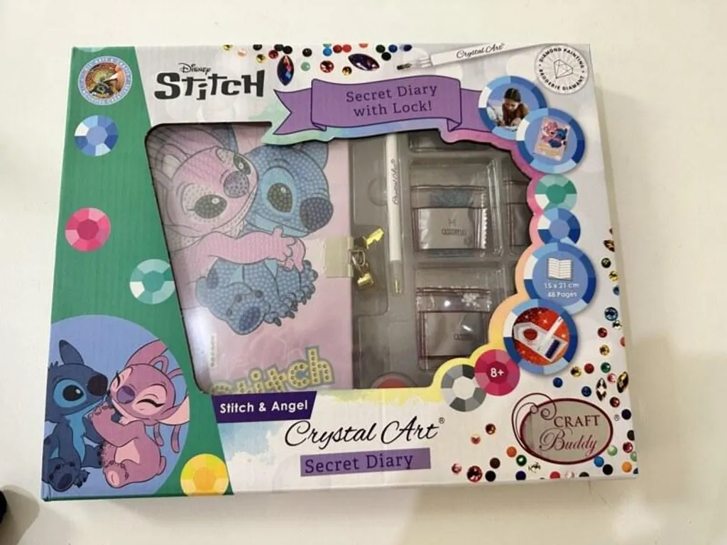 Journal Intime Stitch avec Kit Mosaïque de Diamants - Loisirs Créatifs