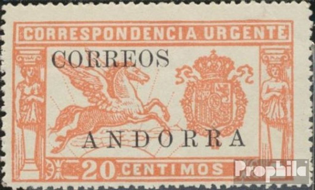 Briefmarken Andorra - Spanische Post 1928 Mi 14 (kompl.Ausg.) postfrisch Eilmarke