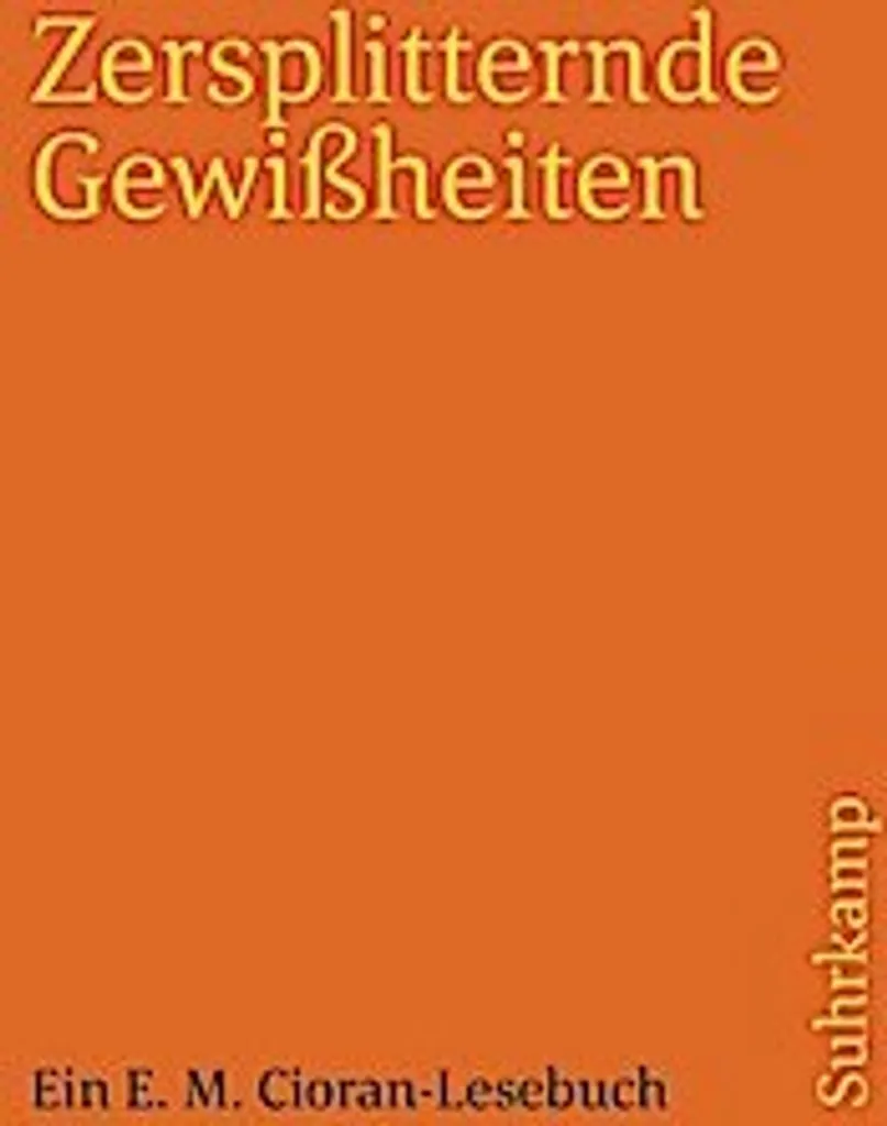 Livre Zersplitternde Gewißheiten analyse de la société contemporaine