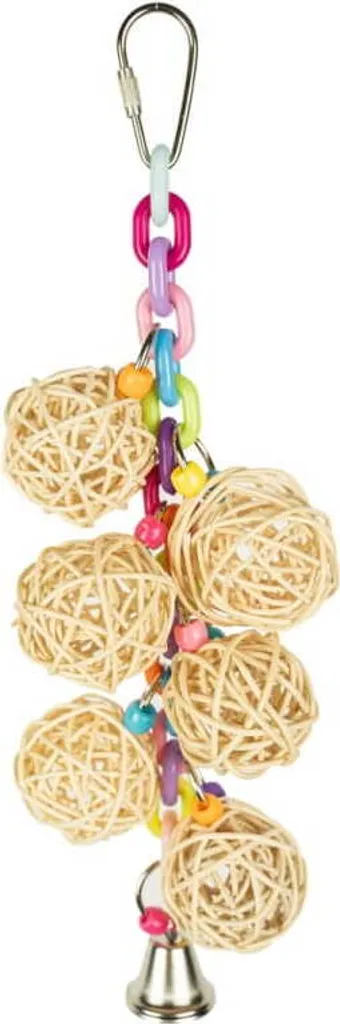PasteLove Jouet en Osier pour Perroquet Nymphe - Couleurs Pastel Douces