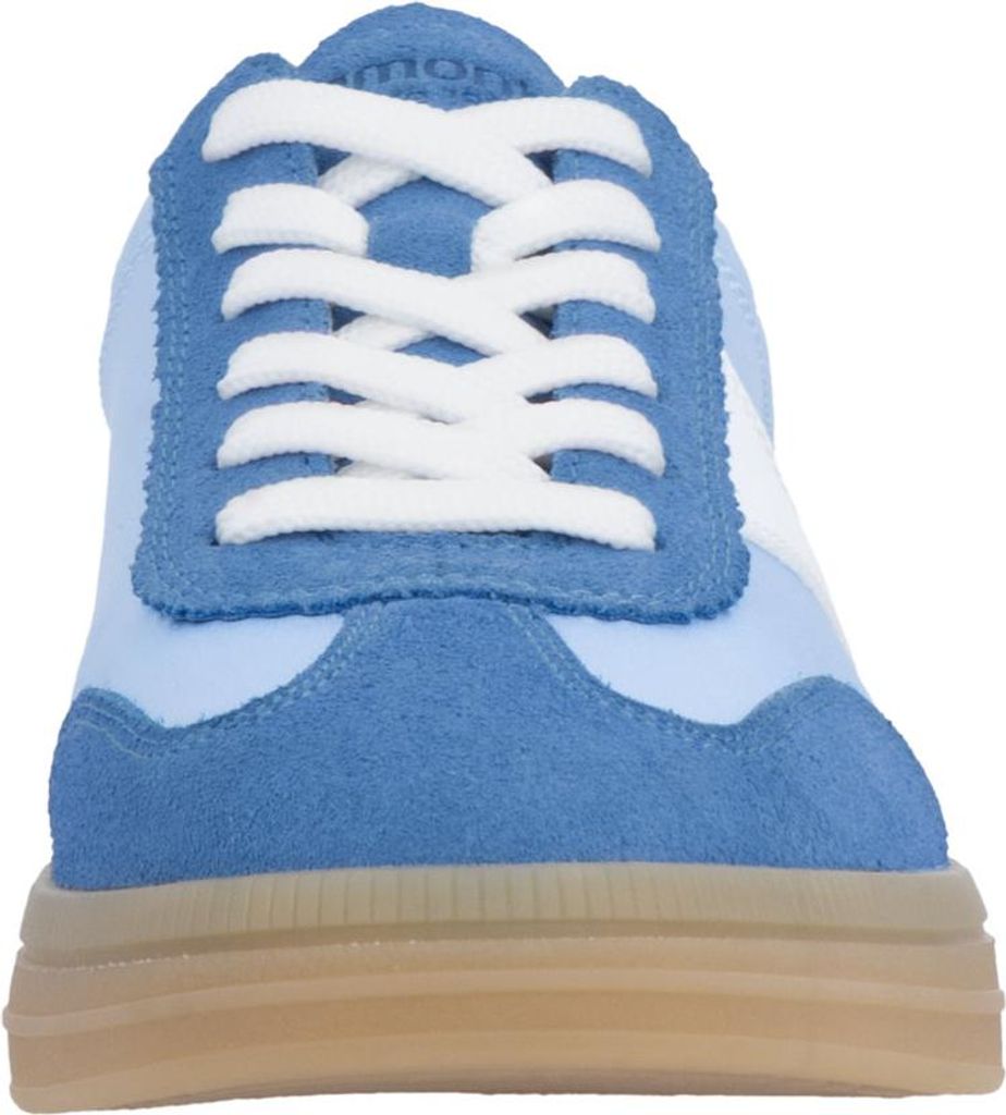 Remonte Damen Sneaker Retro Look Leder und Textil D2C01, Größe:38 EU, Farbe:Blau