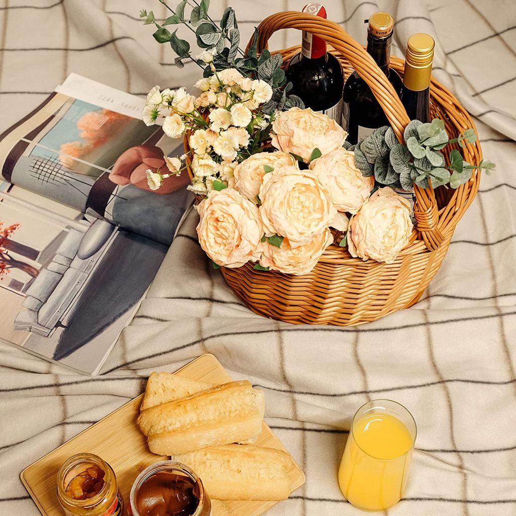 Creative Home Weidenkorb mit Henkel | 35 x 35 x 36 cm (+/- Produktbild 6